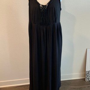 DKNY Black cotton dress Large